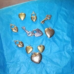 You get All different hearts and keys pendants some lockets